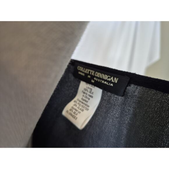 Vintage Collette Dinnigan 100% Silk Black Y2K Gown Dress Medium Embellished - Picture 11 of 12